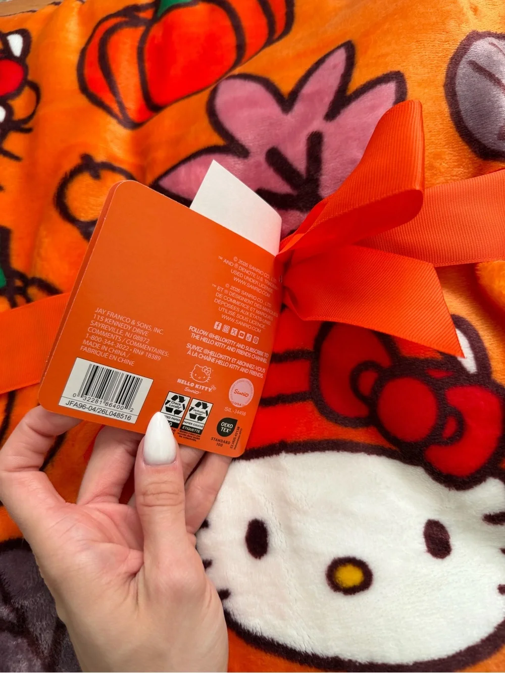 Hello Kitty Fall Plush Throw